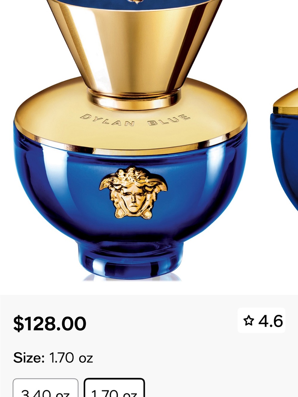 Versace Dylan Blue Decorative Accent Bottle - Blue & Gold